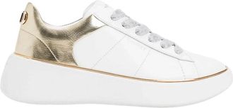 Twinset Witte leren sneakers voor vrouwen - Dames - Sneakers - Wit - 39 EU - Leer - Schoenen