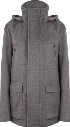 Herno Jas met capuchon - Heren - Mantel - Grijs - L - Kasjmier - Jassen