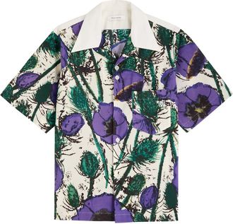 Wales Bonner Wales Bonner Highlife Bowling Printed Cotton Shirt - Purple - 46 (IT46 / S)