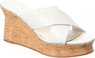 Ferragamo Ferragamo Leather Wedge Sandal