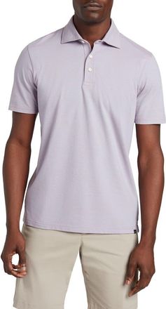 Faherty Movement Stripe Piqu&eacute; Polo in Rose Water Stripe at Nordstrom Rack, Size Xx-Large