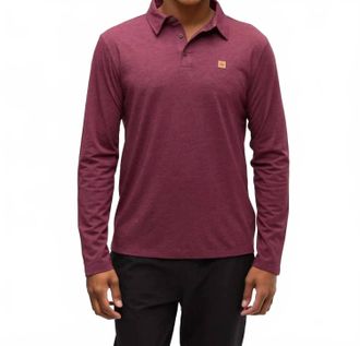 tentree Astir Long Sleeve Tee In Deep Burgundy Heather