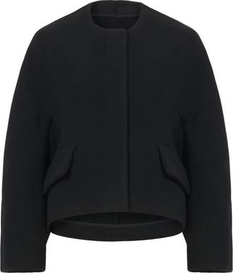 Proenza Schouler Wool Melton Jas - Dames - Zomerjassen - Zwart - 2XS - Wol - Jassen