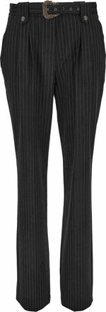 Versace Jeans Couture Broek - Dames - Wijde Broeken - Zwart - S - Broeken