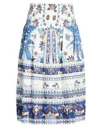 Farm Rio ANA TAPESTRY OFF-WHITE MIDI SKIRT