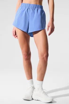 Alo | Playmaker Dolphin Short in Crystal Clear Blue, Size: Large