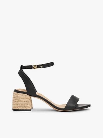 Tommy Hilfiger Leather Espadrille Heel Sandals