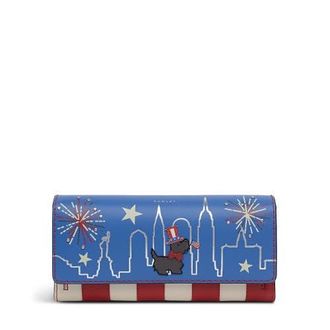 Radley London Fireworks And Stripes Large Flapover Wallet in Cobalt at Nordstrom