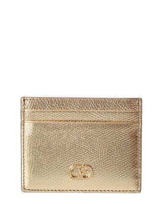 Valentino Vlogo Signature Leather Card Case