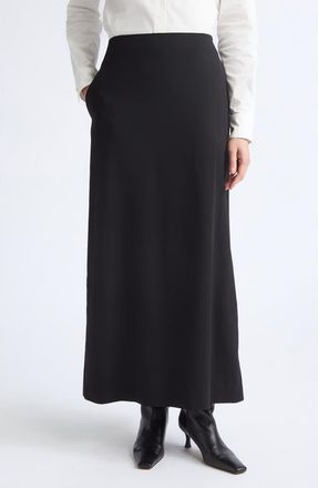 Jil Sander Virgin Wool Maxi Skirt in Black at Nordstrom, Size 40