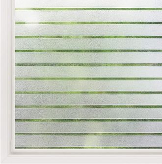 OEM Pel&iacute;cula Electrost&aacute;tica Para Ventanas Con Patr&oacute;n De Rayas, 90 X 200 Cm, Protecci&oacute;n Uv, Ideal Para Oficina, Dormitorio, Cocina, Hogar Y Ba&ntilde;o