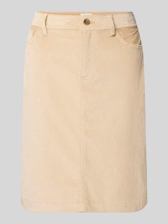 s.Oliver Red Label Ausgestellter Mini-Rock in Cord-Optik in Beige, Gr&ouml;&szlig;e 38