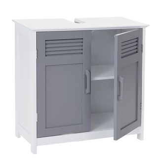 Hhg Nunca Usado] Mueble Lavabo Hhg 146, Mueble De Ba&ntilde;o 60x60x30cm, Gris