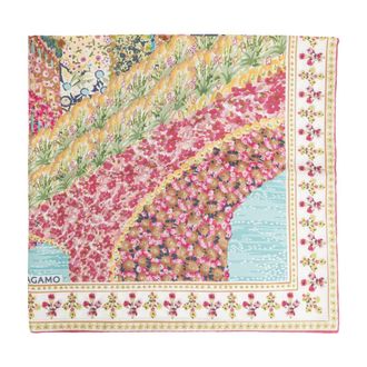 Ferragamo Silky Scarves, female, Multicolor, Size: ONE SIZE Fiorenza Silk Scarf
