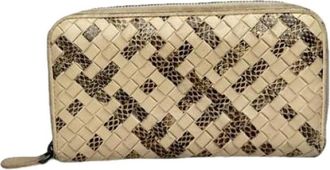 Bottega Veneta Pre-owned Vintage Portemonnee - unisex - Vintage Accessoires - Veelkleurig - ONE Size - Leer - Vintage