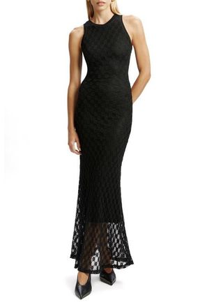 Bardot Noella Floral Lace Maxi Dress in Black at Nordstrom, Size 10