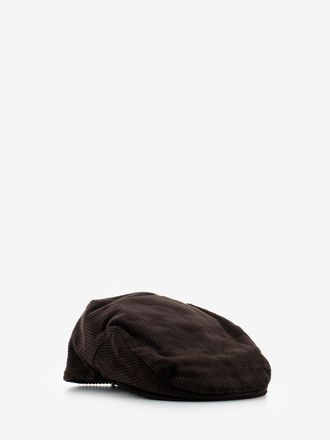 Barbour Westdale cord flat cap brown