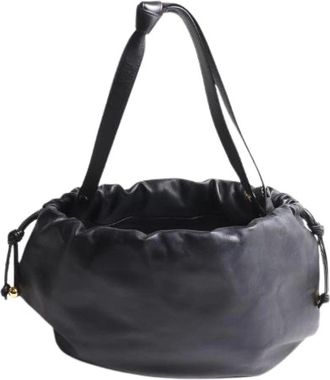 Bottega Veneta Pre-owned Bucket Bags, female, Black, Size: ONE SIZE Pre-owned The Bulb Calfskin Shoulder Bag