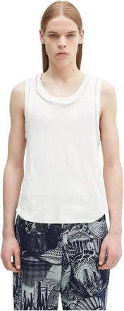 Undercover Cotton Top C/S - Heren - Tops zonder mouwen - Wit - XL - Katoen - Tops