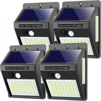OEM Luces Solares Para Exteriores Con Detector De Movimiento, 100 Led De Alta Calidad - 1000 L&uacute;menes, Bater&iacute;a De 1200 Mah, Aplique Solar Impermeable Con D