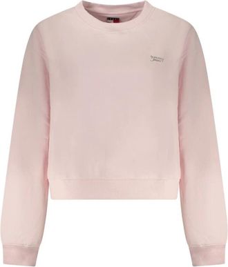 Tommy Hilfiger Fleece - Dames - Sweatshirts - Roze - L - Katoen - Hoodies & sweatvesten