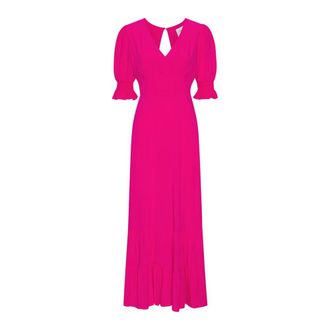Americandreams Koko Dress Long Open Back - Dames - Casual kleedjes - Roze - M - Kleedjes