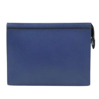 Louis Vuitton Pre-owned Clutches, female, Blue, Size: ONE SIZE Pre-owned Taiga Pochette