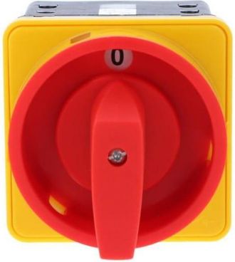 OEM Interruptor De Leva 80a 0-1 Seccionador De 3 Polos Para Montaje En Panel, Frontal Con Bloqueo, Amarillo-rojo Sk80-2.8211p08