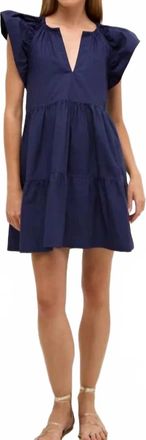 Marie Oliver Kara Dress In Naval