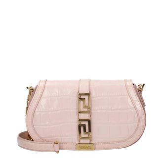 Versace Damens Umh&auml;ngetasche Rosa/Blush Leder
