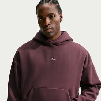 Nike Mens Standard Issue Therma-FIT Brushed Basketball Pullover Hoodie in Red | IM5918-652
