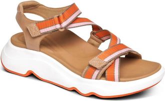 Aetrex Marz Adjustable Sport Sandal In Camel