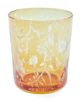 Pols Potten etched floral tumbler (set of two) - unisex - glass - OS - Yellow