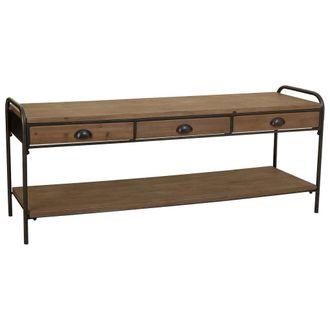 Wanderlust Deco Aparador De Madera Y Metal Marr&oacute;n 149x38x58h Cm