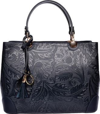 Anna Luchini Blauw Rundleer Tas