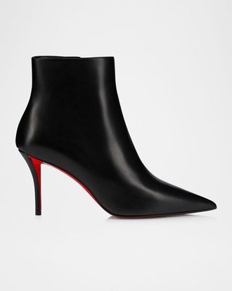 Christian Louboutin 80mm Miss Z Leather Booties