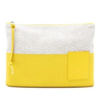 Loewe Pre-owned Canvas clutches - Dames - Pre-owned - Geel - Maat: ONE Size