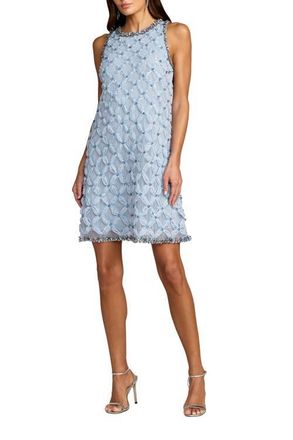 Mac Duggal Rhinestone Embellished Sleeveless Mini Dress in Powder Blue at Nordstrom, Size Medium