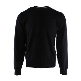 HUGO BOSS Truien & Vesten, Heren, Blauw, S, Katoen, Pacas-L Round-neck Knit