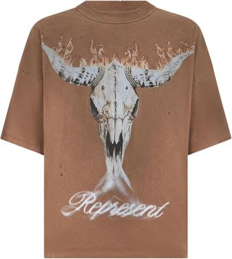 Represent British Cowboys T-Shirt - Heren - T-shirts - Bruin - M - Katoen - Tops
