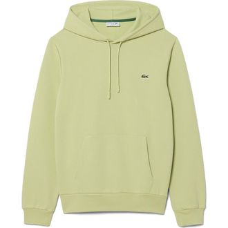 Lacoste Lightweight Cotton Fleece Pullover Hoodie in Birch at Nordstrom, Size 7