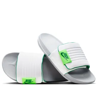 Nike Offcourt Slides Wolf Grey White Green Strike DQ9624-007