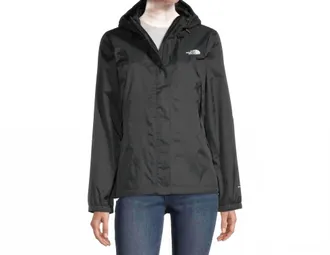 The North Face Antora Shell Fleece Lined Hooded Rain Jacket In Black