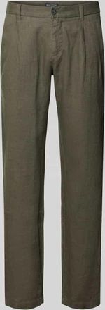 Marc O'Polo Leinenhose Modell OSBY JOGGER PLEATS in Dunkelbraun, Gr&ouml;&szlig;e 30/32