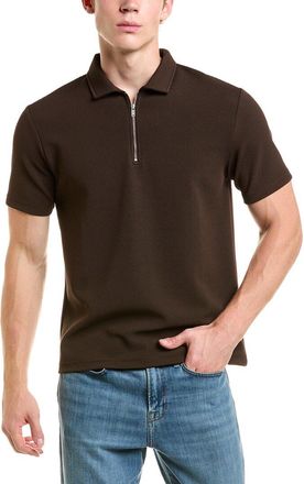 Reiss Caden Textured Zip Polo Shirt