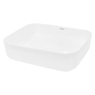 ECD Germany Lavabo cer&aacute;mica moderno cuadrado lavamanos com&uacute;n aseo de ba&ntilde;o