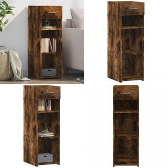 vidaXL Credenza Rovere Fumo 30x42,5x93 cm in Legno Multistrato - Credenza multistrato - Credenza in legno fumo