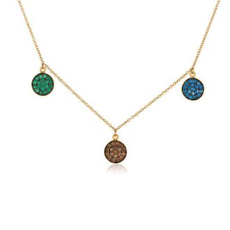 Le Vian Ladies Costa Smeralda Emeralds Necklaces set in 14K Honey Gold
