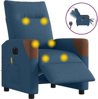 vidaXL Vidaxl - Sill&oacute;n Reclinable De Masaje El&eacute;ctrico Tela Azul