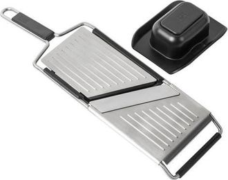 Kuhn Rikon Essential Mandoline Slicer with Adjustable Stainless Steel Blade for Vegetables & Fruit in Silver at Nordstrom